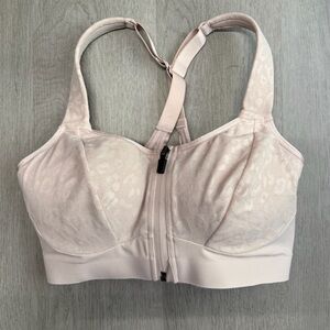 Victoria's Secret Light Pink Zip Front Sports Bra